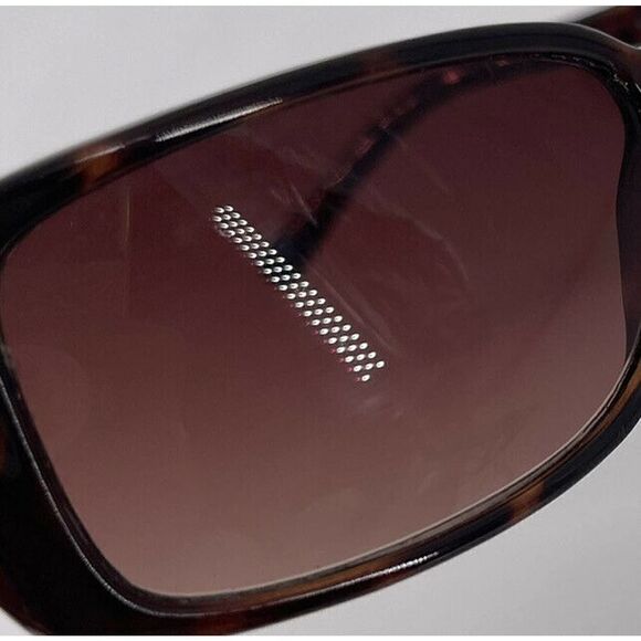 Oleg Cassini Sunglasses Womens Brown Rectangle Brown Tortoise Shell Ombre Lens - Picture 11 of 11
